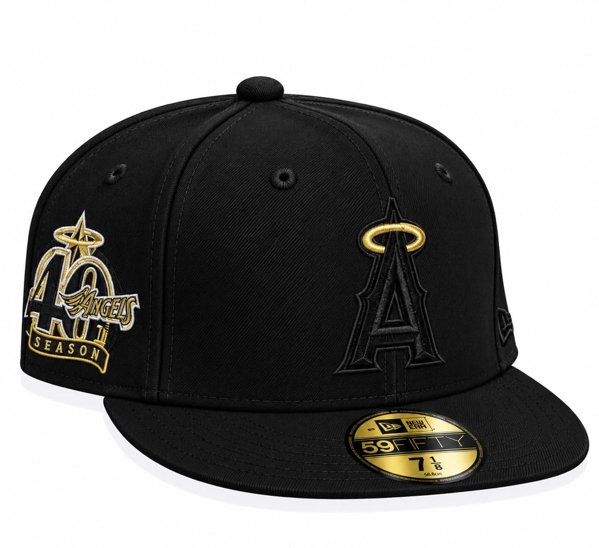 Gorra Anaheim Black/Yellow Cerrada talla 7 1/8 New Era 1.1