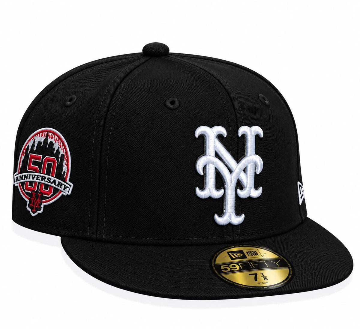 Gorra Mets Black Cerrada talla 7 1/8 New Era 1.1