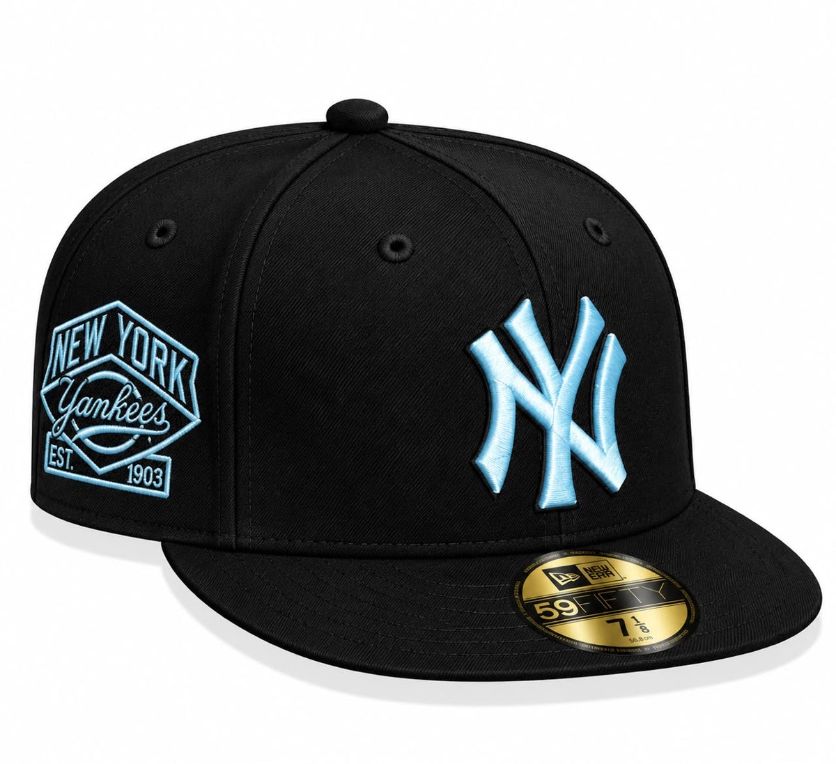 Gorra Yankees Black/Blue Cerrada talla 7 1/8 New Era 1.1