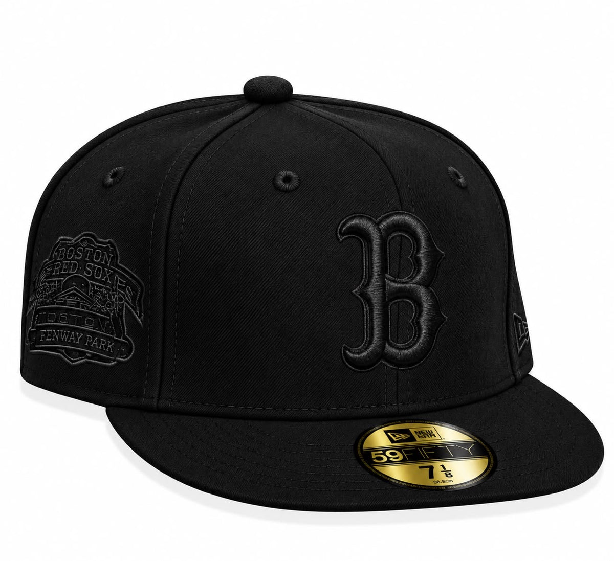 Gorra Boston All Black Cerrada talla 7 1/8 New Era 1.1