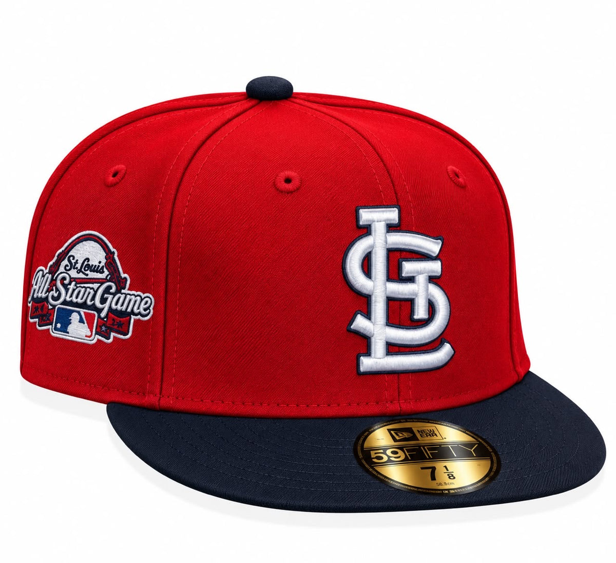 Gorra San Luis Red/Blue Cerrada talla 7 1/8 New Era 1.1