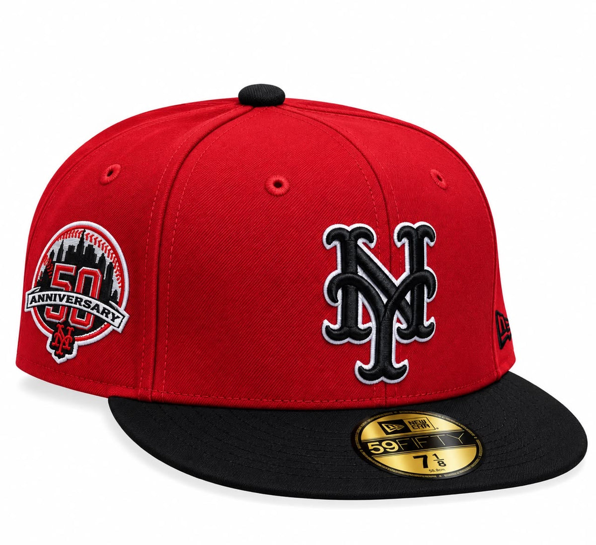 Gorra Mets Red/Black Cerrada talla 7 1/8 New Era 1.1