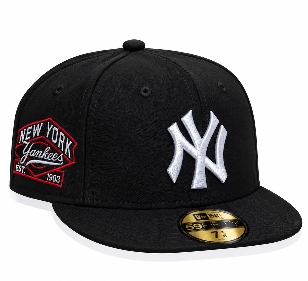 Gorra Yankees Black Cerrada talla 7 1/8 New Era 1.1