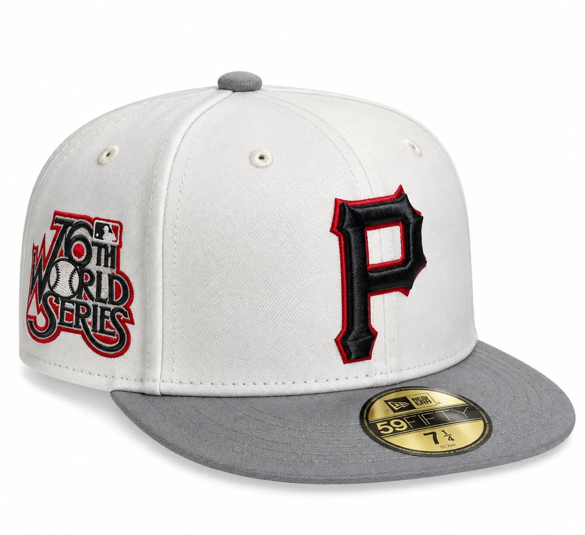 Gorra Piratas White/Gray Cerrada talla 71/4 New Era 1.1