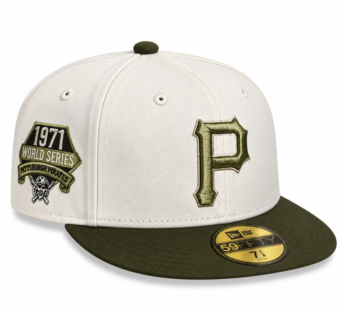 Gorra Piratas White/Green Cerrada talla 71/4 New Era 1.1