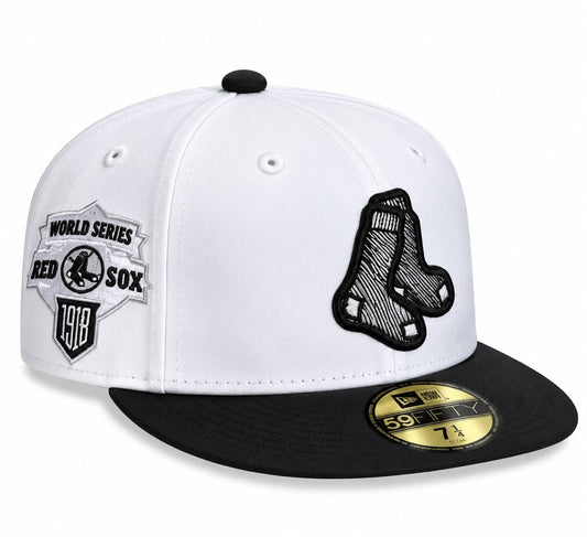 Gorra Boston White/Black Cerrada talla 71/4 New Era 1.1