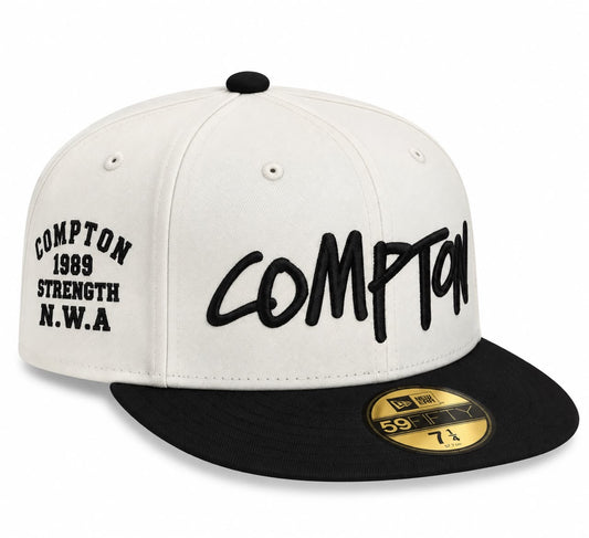 Gorra Compton White/Black Cerrada talla 71/4 New Era 1.1