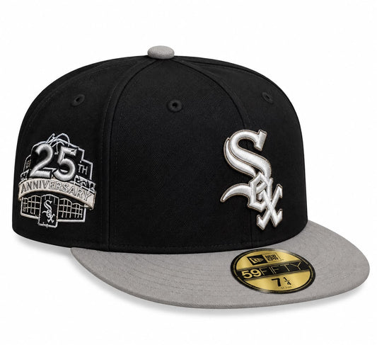 Gorra White Sox Black/Gray Cerrada talla 71/4 New Era 1.1