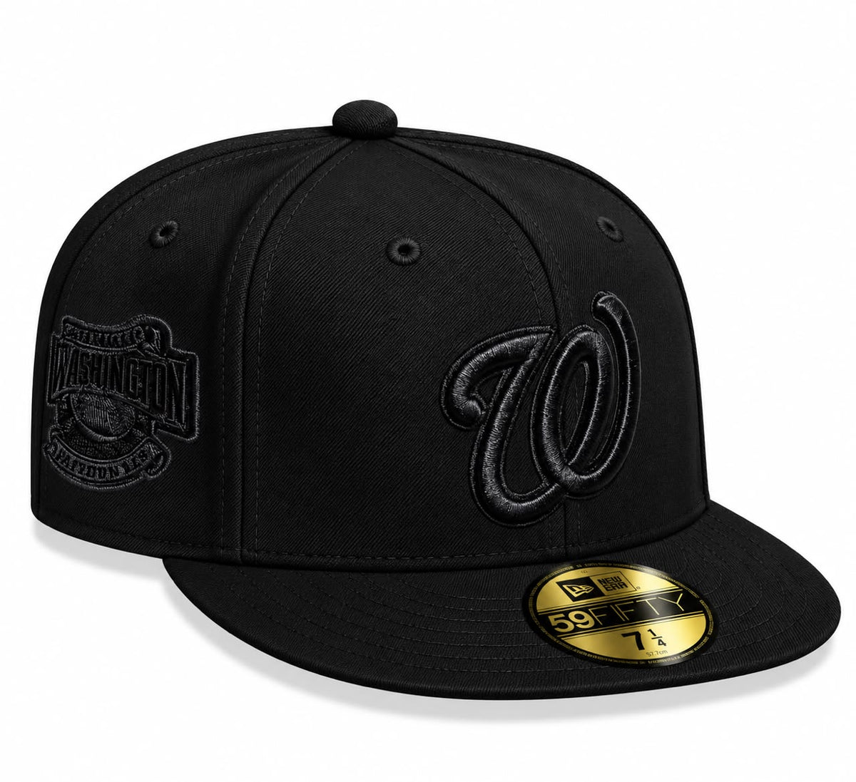 Gorra Washington All Black Cerrada talla 7 1/4 New Era 1.1