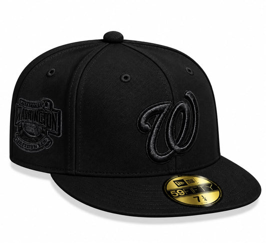 Gorra Washington All Black Cerrada talla 7 1/4 New Era 1.1