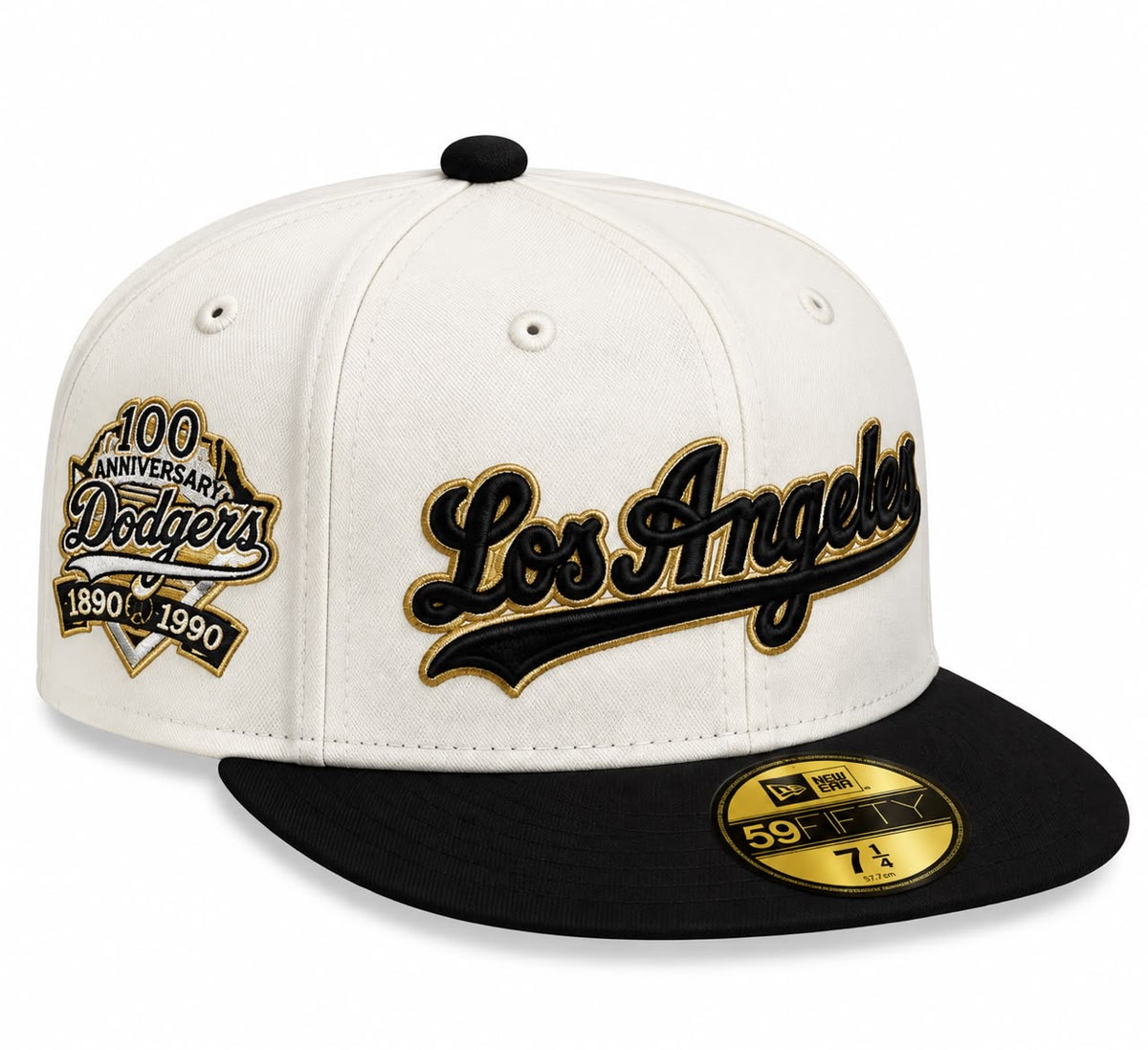 Gorra LA Cream/Black Cerrada talla 71/4 New Era 1.1