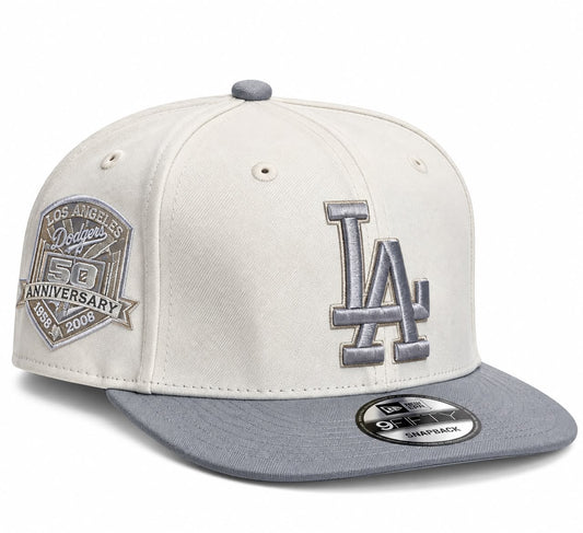 Gorra LA Cream/Gray Ajustable New Era 1.1