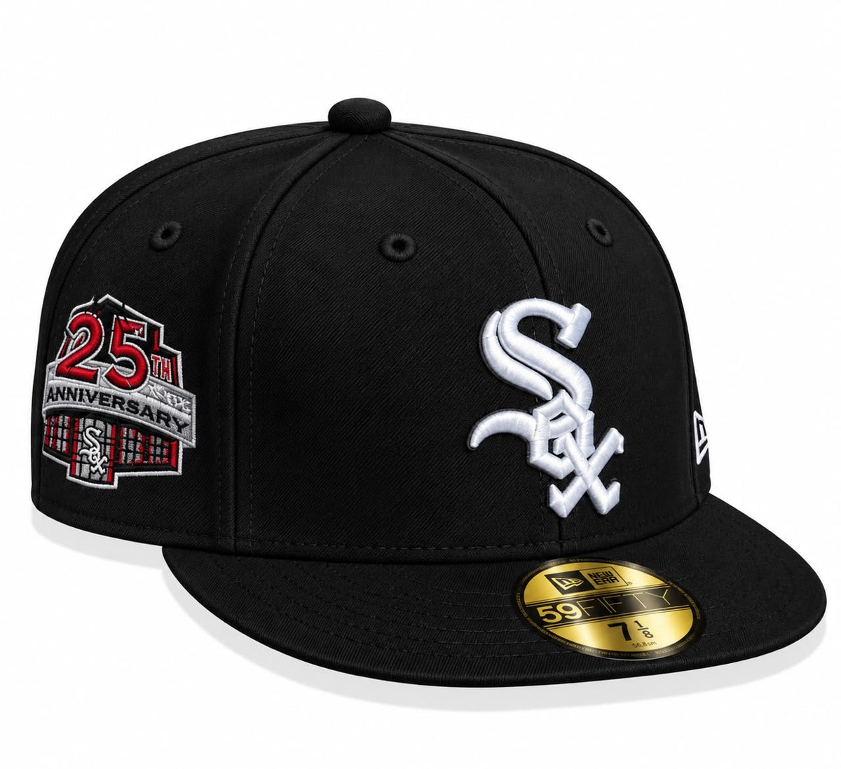 Gorra Sox Black Cerrada talla 7 1/8 New Era 1.1